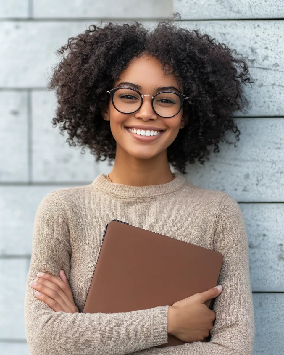 A Design Tech client smiling after a support visit