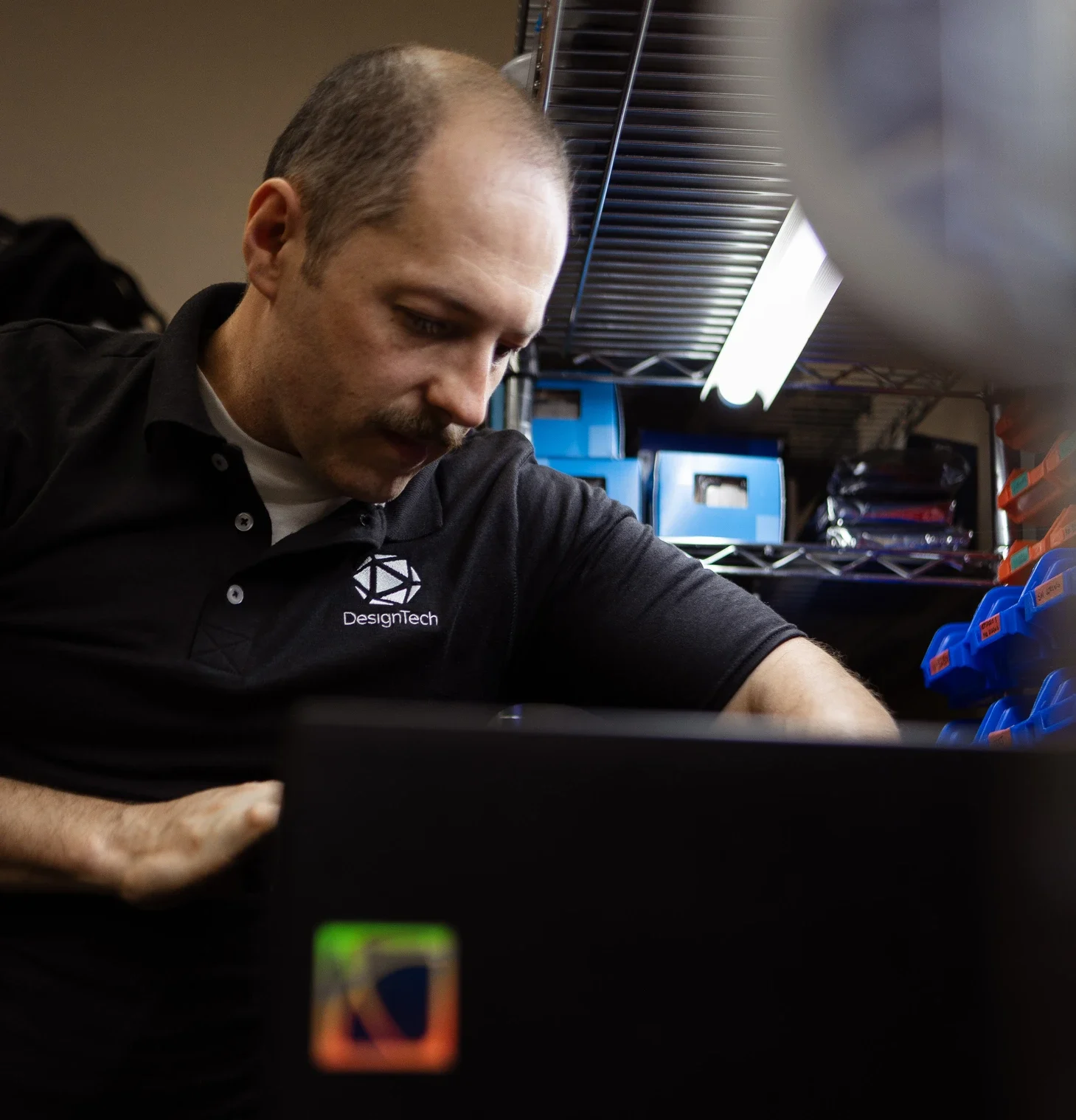 A Design Tech engineer working at a client site